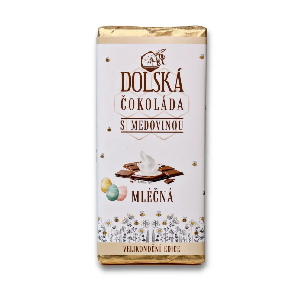Mléčná čokoláda s Dolskou medovinou - velikonoční edice