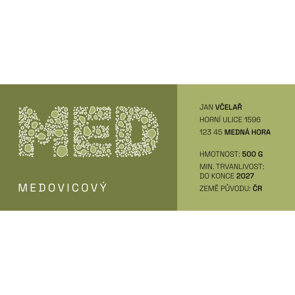 Etikety na med - vzor 1 (medovicový)