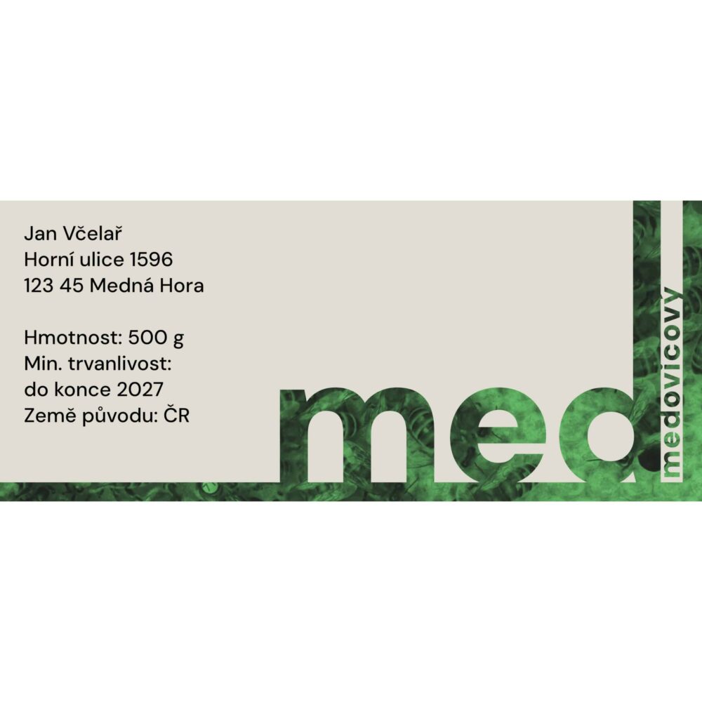 Etikety na med - vzor 2 (medovicový)